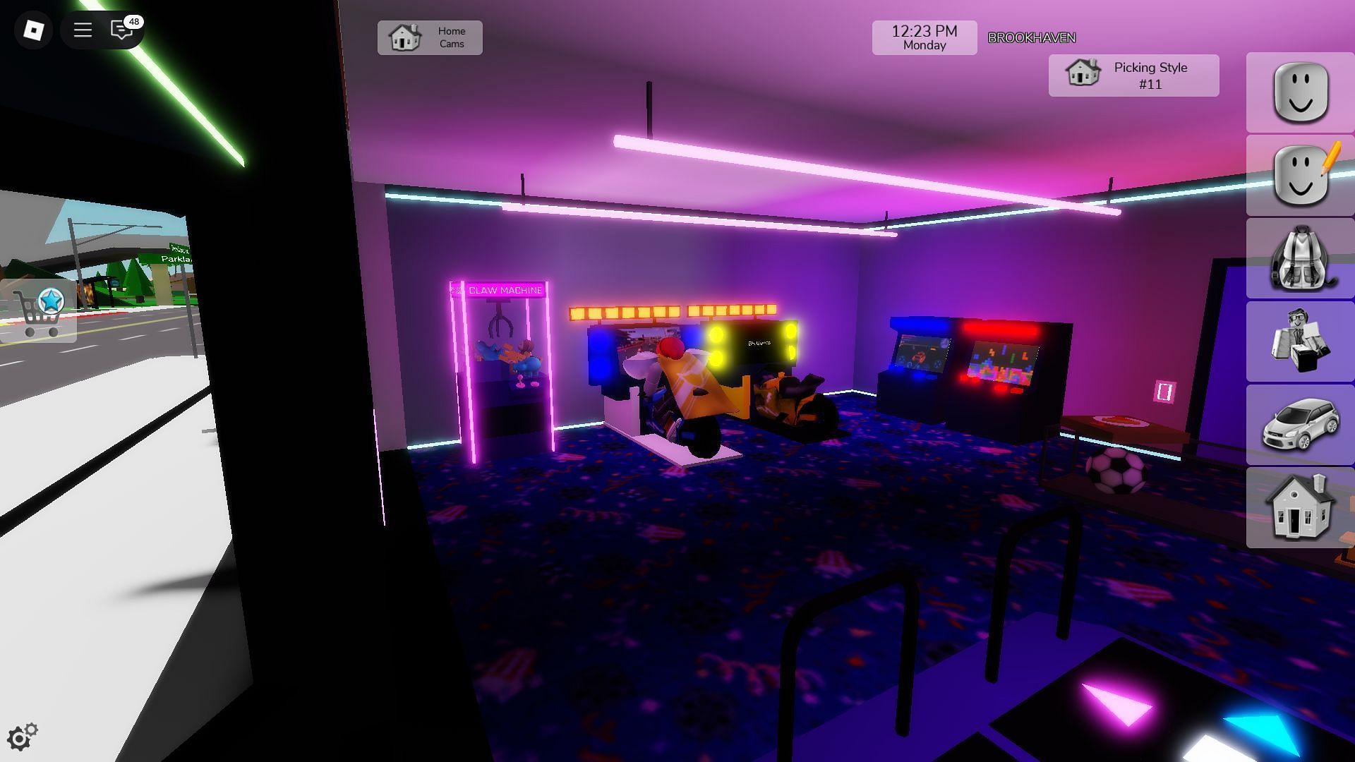 The Arcade props (Image via Roblox)